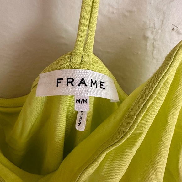 Frame Knotted Jersey bodysuit, lime green, size medium - Picture 9 of 10